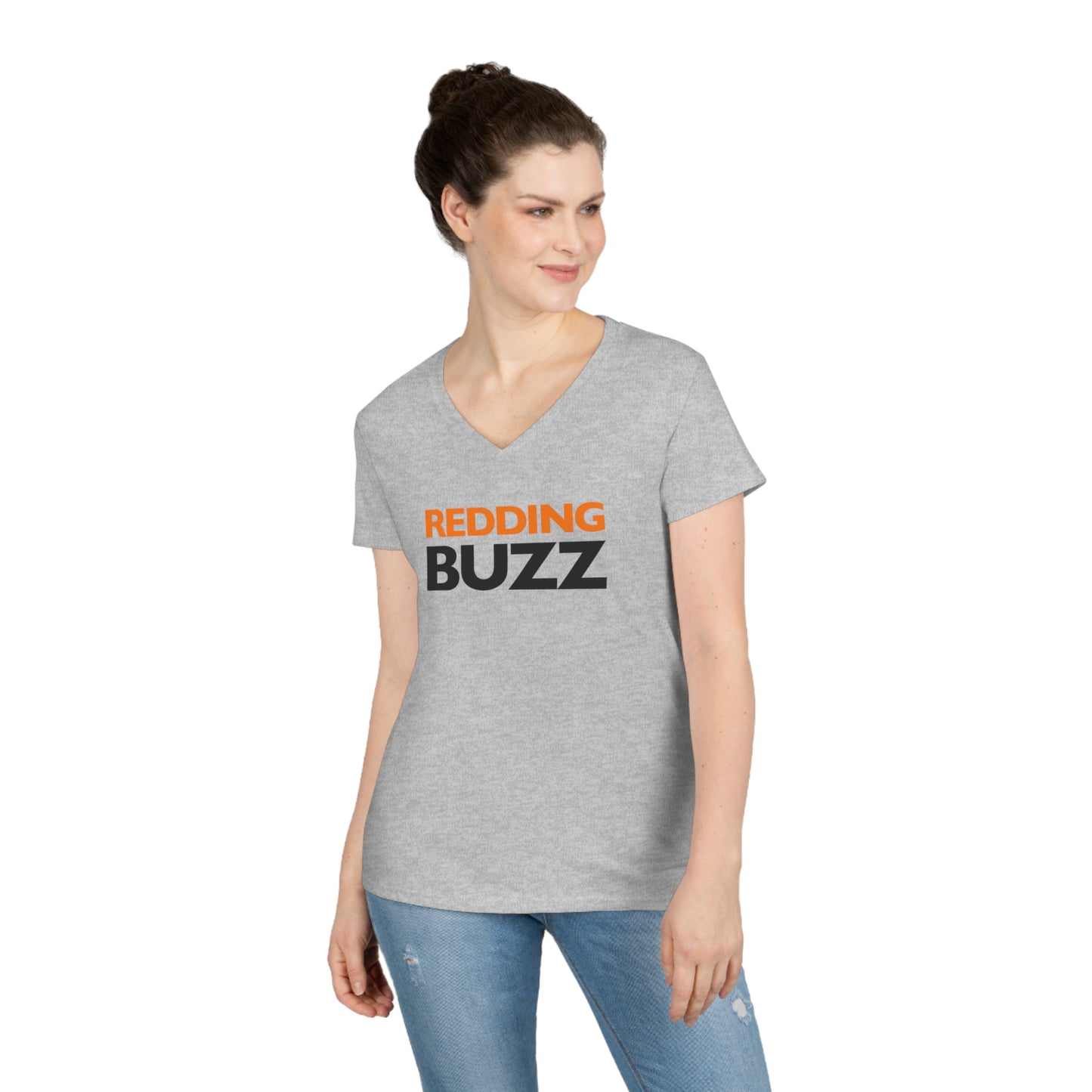 Buzz & Bloom V-Neck: Redding Buzz Women's Tee